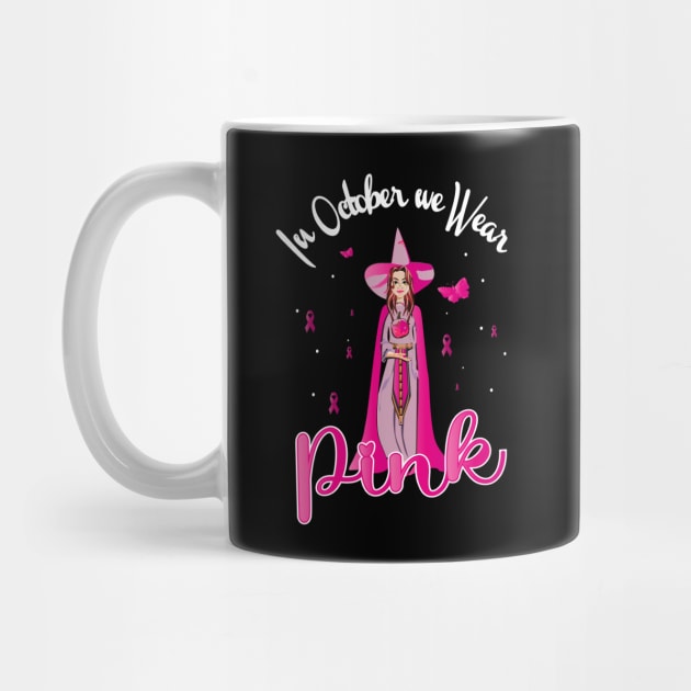 In October we Wear Pink Halloween Witch by TeeTees